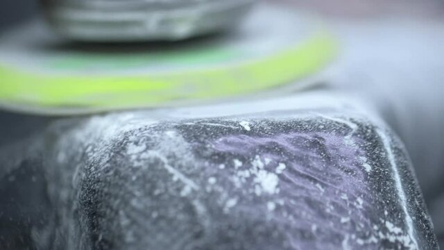 Sanding Polishing Carbon Fiber Car Part Factory Dust Flying