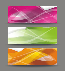 Business abstract design with waves background, vector template.