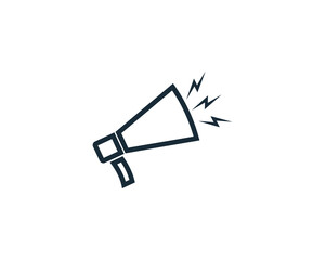 Megaphone Icon Design Template Elements
