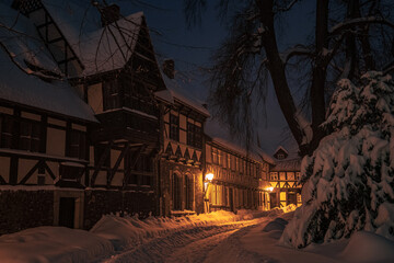 winterliche Altstadt von Wernigerode
