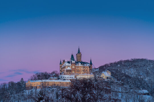 Schloss in Wernigerode im Winter