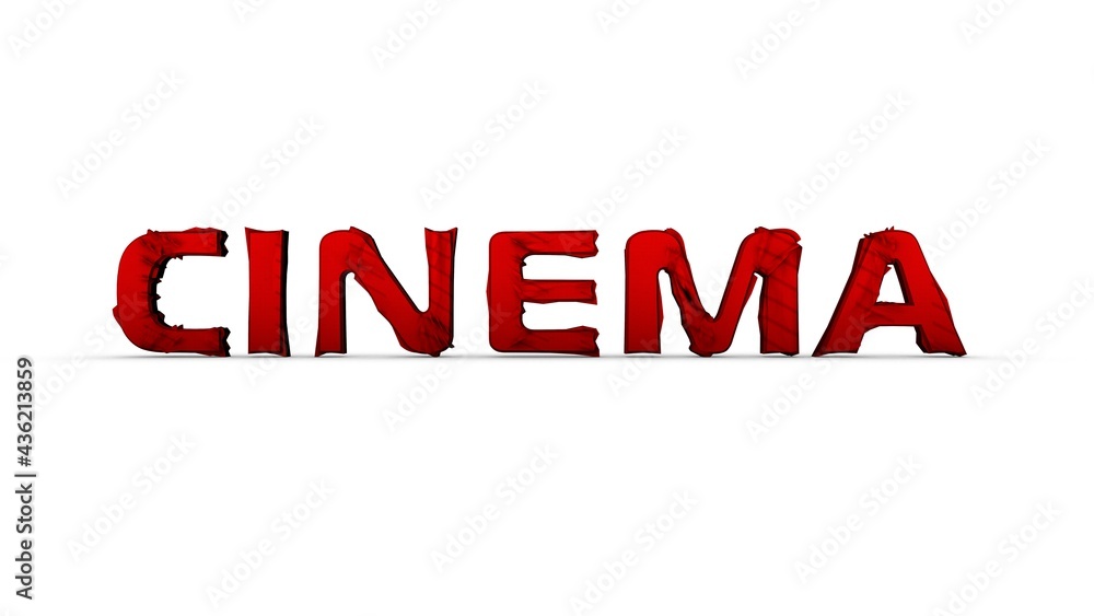 Poster red 3d text 