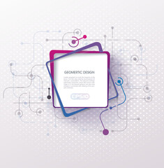 Future geometric simple  shapes composition.  Vector trendy design in hipster colors.