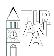 TIRANA CITY OLD WATCH SYMBOL