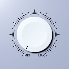 Ein Regler steht auf Minimum