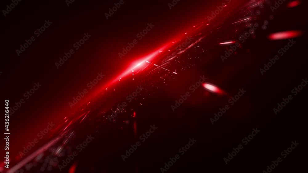 Poster abstract technology big data fx with lens background loop/ 4k animation of an abstract fractal backg