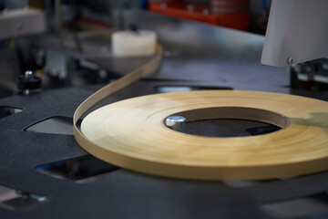 Machine for processing furniture panels.