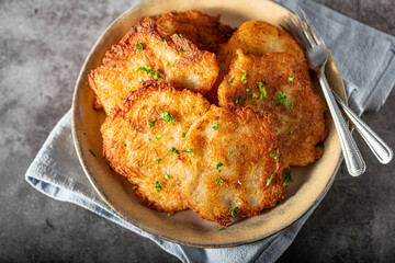 Original latkes with garlic
