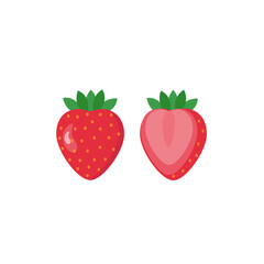 This is a strawberry on a white background.