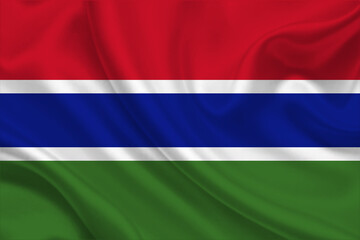 3D Flag of Gambia on fabric