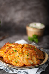Original latkes with garlic