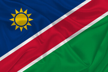 Obraz premium 3D Flag of Namibia on fabric