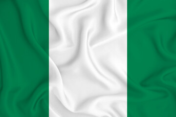 3D Flag of Nigeria on fabric