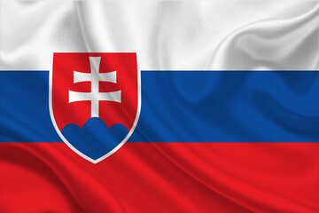 3D Flag of Slovakia on fabric