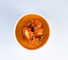 Butter Chicken masala spicy curry meat food Butter chicken in take away blow 