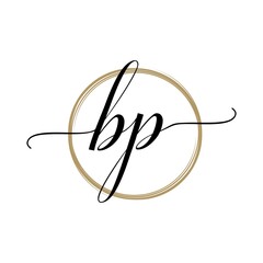 Simple stylish Initial Letter BP Logo designs Symbol
