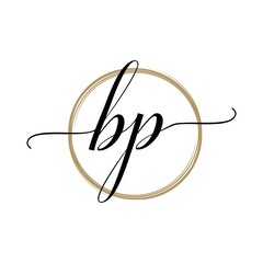 Fototapeta premium Simple stylish Initial Letter BP Logo designs Symbol