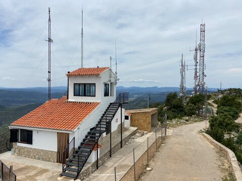 Fire protection outpost in Pico del Remedio, Valencia, Spain