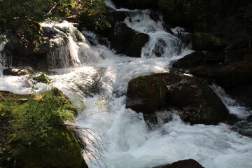 waterfall in the mountains