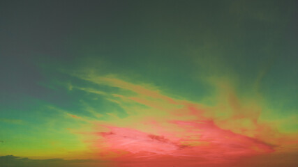 Different color-scheme edits of a really colorful sunset with pastel tones.
