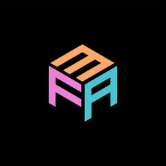 Hexagon logo with the letters MFA design