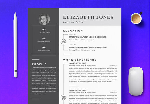 Minimal Resume and Cover Letter and Reference Page Set