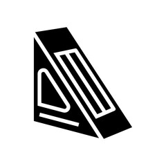 sandwich box glyph icon vector. sandwich box sign. isolated contour symbol black illustration - obrazy, fototapety, plakaty