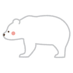 シロクマ　かわいいイラスト