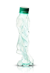 small crushed plastic bottle