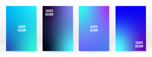 Minimal Poster. Pastel Soft. Blue Gradient Set.