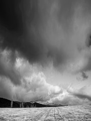 before a storm - black and white