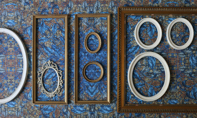 set of vintage frame, background