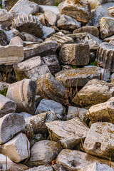 Monument Ruins Pile Rocks, Athens, Greece