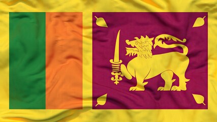 Shri Lanka flag waving 4k 