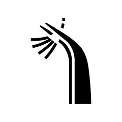false eyelashes holding tweezer glyph icon vector. false eyelashes holding tweezer sign. isolated contour symbol black illustration - obrazy, fototapety, plakaty