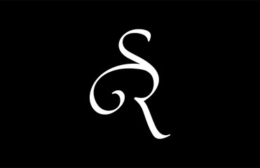 Obraz premium Combine Letter SR Monogram Logo