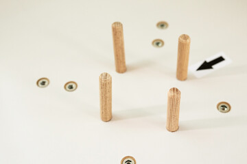 Assembly furniture tool wooden dowel