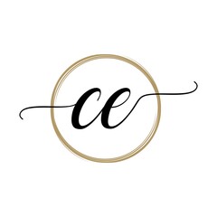 Simple stylish Initial Letter CE Logo designs Symbol