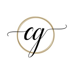 Simple stylish Initial Letter CG Logo designs Symbol
