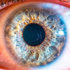 detailed blue eye macro