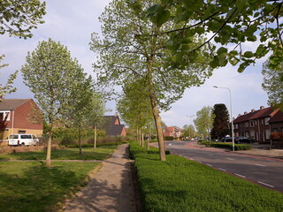 Fototapeta na wymiar Netherlands, street in a small town 