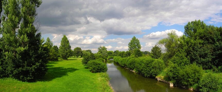 The river Odra in the protected landscape area of Poodri in Jistebnik in Moravia in the Czech Republic.