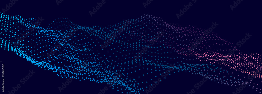 Aufkleber music abstract background. equalizer for music. abstract digital wave of particles. vector illustrat