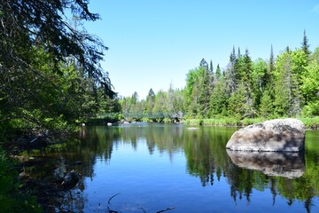 Park of the Doncaster river in southern Quebec