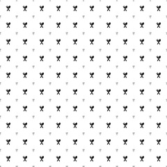 Square seamless background pattern from geometric shapes are different sizes and opacity. The pattern is evenly filled with black dinner time symbols. Vector illustration on white background