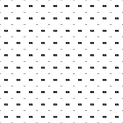 Square seamless background pattern from geometric shapes are different sizes and opacity. The pattern is evenly filled with black money bundle symbols. Vector illustration on white background