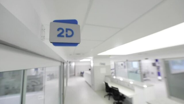 Corridors, instruments and machinery of newly opened hospitals.