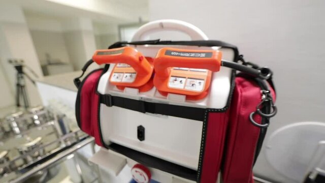 Corridors, instruments and machinery of newly opened hospitals.