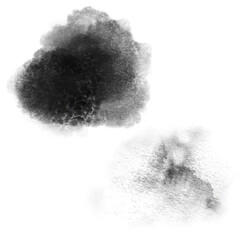 Hand drawn watercolor stains with paper texture