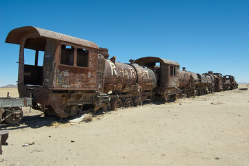 Abandoned old train in Bolivia.